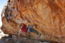 Bouldering in Hueco Tanks on 01/08/2020 with Blue Lizard Climbing and Yoga

Filename: SRM_20200108_1306160.jpg
Aperture: f/7.1
Shutter Speed: 1/500
Body: Canon EOS-1D Mark II
Lens: Canon EF 16-35mm f/2.8 L