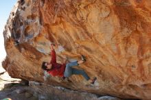 Bouldering in Hueco Tanks on 01/08/2020 with Blue Lizard Climbing and Yoga

Filename: SRM_20200108_1306161.jpg
Aperture: f/7.1
Shutter Speed: 1/500
Body: Canon EOS-1D Mark II
Lens: Canon EF 16-35mm f/2.8 L