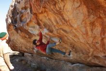 Bouldering in Hueco Tanks on 01/08/2020 with Blue Lizard Climbing and Yoga

Filename: SRM_20200108_1307460.jpg
Aperture: f/8.0
Shutter Speed: 1/500
Body: Canon EOS-1D Mark II
Lens: Canon EF 16-35mm f/2.8 L