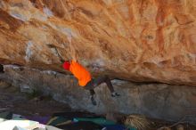 Bouldering in Hueco Tanks on 01/08/2020 with Blue Lizard Climbing and Yoga

Filename: SRM_20200108_1316163.jpg
Aperture: f/8.0
Shutter Speed: 1/500
Body: Canon EOS-1D Mark II
Lens: Canon EF 16-35mm f/2.8 L