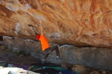 Bouldering in Hueco Tanks on 01/08/2020 with Blue Lizard Climbing and Yoga

Filename: SRM_20200108_1316164.jpg
Aperture: f/8.0
Shutter Speed: 1/500
Body: Canon EOS-1D Mark II
Lens: Canon EF 16-35mm f/2.8 L