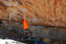 Bouldering in Hueco Tanks on 01/08/2020 with Blue Lizard Climbing and Yoga

Filename: SRM_20200108_1316165.jpg
Aperture: f/8.0
Shutter Speed: 1/500
Body: Canon EOS-1D Mark II
Lens: Canon EF 16-35mm f/2.8 L