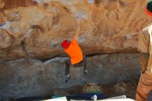 Bouldering in Hueco Tanks on 01/08/2020 with Blue Lizard Climbing and Yoga

Filename: SRM_20200108_1318530.jpg
Aperture: f/7.1
Shutter Speed: 1/500
Body: Canon EOS-1D Mark II
Lens: Canon EF 50mm f/1.8 II