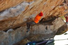 Bouldering in Hueco Tanks on 01/08/2020 with Blue Lizard Climbing and Yoga

Filename: SRM_20200108_1321351.jpg
Aperture: f/7.1
Shutter Speed: 1/500
Body: Canon EOS-1D Mark II
Lens: Canon EF 50mm f/1.8 II