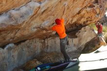 Bouldering in Hueco Tanks on 01/08/2020 with Blue Lizard Climbing and Yoga

Filename: SRM_20200108_1321362.jpg
Aperture: f/7.1
Shutter Speed: 1/500
Body: Canon EOS-1D Mark II
Lens: Canon EF 50mm f/1.8 II