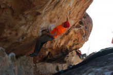 Bouldering in Hueco Tanks on 01/08/2020 with Blue Lizard Climbing and Yoga

Filename: SRM_20200108_1326310.jpg
Aperture: f/8.0
Shutter Speed: 1/500
Body: Canon EOS-1D Mark II
Lens: Canon EF 50mm f/1.8 II