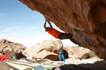 Bouldering in Hueco Tanks on 01/08/2020 with Blue Lizard Climbing and Yoga

Filename: SRM_20200108_1332070.jpg
Aperture: f/8.0
Shutter Speed: 1/500
Body: Canon EOS-1D Mark II
Lens: Canon EF 16-35mm f/2.8 L