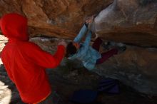 Bouldering in Hueco Tanks on 01/08/2020 with Blue Lizard Climbing and Yoga

Filename: SRM_20200108_1338130.jpg
Aperture: f/8.0
Shutter Speed: 1/500
Body: Canon EOS-1D Mark II
Lens: Canon EF 16-35mm f/2.8 L