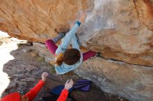 Bouldering in Hueco Tanks on 01/08/2020 with Blue Lizard Climbing and Yoga

Filename: SRM_20200108_1338260.jpg
Aperture: f/5.0
Shutter Speed: 1/400
Body: Canon EOS-1D Mark II
Lens: Canon EF 16-35mm f/2.8 L