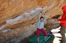 Bouldering in Hueco Tanks on 01/08/2020 with Blue Lizard Climbing and Yoga

Filename: SRM_20200108_1338380.jpg
Aperture: f/5.6
Shutter Speed: 1/400
Body: Canon EOS-1D Mark II
Lens: Canon EF 16-35mm f/2.8 L