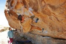 Bouldering in Hueco Tanks on 01/08/2020 with Blue Lizard Climbing and Yoga

Filename: SRM_20200108_1339080.jpg
Aperture: f/5.6
Shutter Speed: 1/400
Body: Canon EOS-1D Mark II
Lens: Canon EF 16-35mm f/2.8 L