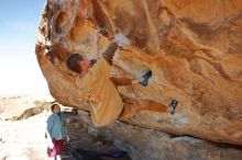 Bouldering in Hueco Tanks on 01/08/2020 with Blue Lizard Climbing and Yoga

Filename: SRM_20200108_1339081.jpg
Aperture: f/6.3
Shutter Speed: 1/400
Body: Canon EOS-1D Mark II
Lens: Canon EF 16-35mm f/2.8 L