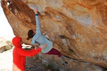 Bouldering in Hueco Tanks on 01/08/2020 with Blue Lizard Climbing and Yoga

Filename: SRM_20200108_1339461.jpg
Aperture: f/7.1
Shutter Speed: 1/400
Body: Canon EOS-1D Mark II
Lens: Canon EF 16-35mm f/2.8 L