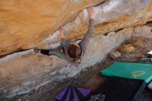 Bouldering in Hueco Tanks on 01/08/2020 with Blue Lizard Climbing and Yoga

Filename: SRM_20200108_1342080.jpg
Aperture: f/4.5
Shutter Speed: 1/400
Body: Canon EOS-1D Mark II
Lens: Canon EF 16-35mm f/2.8 L