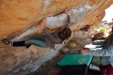 Bouldering in Hueco Tanks on 01/08/2020 with Blue Lizard Climbing and Yoga

Filename: SRM_20200108_1342130.jpg
Aperture: f/5.0
Shutter Speed: 1/400
Body: Canon EOS-1D Mark II
Lens: Canon EF 16-35mm f/2.8 L