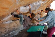 Bouldering in Hueco Tanks on 01/08/2020 with Blue Lizard Climbing and Yoga

Filename: SRM_20200108_1342190.jpg
Aperture: f/5.0
Shutter Speed: 1/400
Body: Canon EOS-1D Mark II
Lens: Canon EF 16-35mm f/2.8 L