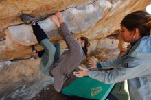 Bouldering in Hueco Tanks on 01/08/2020 with Blue Lizard Climbing and Yoga

Filename: SRM_20200108_1342250.jpg
Aperture: f/4.5
Shutter Speed: 1/400
Body: Canon EOS-1D Mark II
Lens: Canon EF 16-35mm f/2.8 L