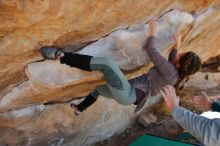 Bouldering in Hueco Tanks on 01/08/2020 with Blue Lizard Climbing and Yoga

Filename: SRM_20200108_1342390.jpg
Aperture: f/5.0
Shutter Speed: 1/400
Body: Canon EOS-1D Mark II
Lens: Canon EF 16-35mm f/2.8 L