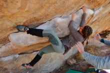 Bouldering in Hueco Tanks on 01/08/2020 with Blue Lizard Climbing and Yoga

Filename: SRM_20200108_1342400.jpg
Aperture: f/5.0
Shutter Speed: 1/400
Body: Canon EOS-1D Mark II
Lens: Canon EF 16-35mm f/2.8 L