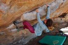 Bouldering in Hueco Tanks on 01/08/2020 with Blue Lizard Climbing and Yoga

Filename: SRM_20200108_1343370.jpg
Aperture: f/5.6
Shutter Speed: 1/400
Body: Canon EOS-1D Mark II
Lens: Canon EF 16-35mm f/2.8 L