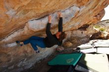 Bouldering in Hueco Tanks on 01/08/2020 with Blue Lizard Climbing and Yoga

Filename: SRM_20200108_1347591.jpg
Aperture: f/6.3
Shutter Speed: 1/400
Body: Canon EOS-1D Mark II
Lens: Canon EF 16-35mm f/2.8 L