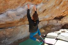 Bouldering in Hueco Tanks on 01/08/2020 with Blue Lizard Climbing and Yoga

Filename: SRM_20200108_1348130.jpg
Aperture: f/5.6
Shutter Speed: 1/400
Body: Canon EOS-1D Mark II
Lens: Canon EF 16-35mm f/2.8 L