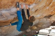 Bouldering in Hueco Tanks on 01/08/2020 with Blue Lizard Climbing and Yoga

Filename: SRM_20200108_1348180.jpg
Aperture: f/5.0
Shutter Speed: 1/400
Body: Canon EOS-1D Mark II
Lens: Canon EF 16-35mm f/2.8 L