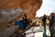 Bouldering in Hueco Tanks on 01/08/2020 with Blue Lizard Climbing and Yoga

Filename: SRM_20200108_1348290.jpg
Aperture: f/9.0
Shutter Speed: 1/400
Body: Canon EOS-1D Mark II
Lens: Canon EF 16-35mm f/2.8 L