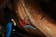 Bouldering in Hueco Tanks on 01/08/2020 with Blue Lizard Climbing and Yoga

Filename: SRM_20200108_1510180.jpg
Aperture: f/5.6
Shutter Speed: 1/250
Body: Canon EOS-1D Mark II
Lens: Canon EF 16-35mm f/2.8 L