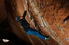 Bouldering in Hueco Tanks on 01/08/2020 with Blue Lizard Climbing and Yoga

Filename: SRM_20200108_1523080.jpg
Aperture: f/5.6
Shutter Speed: 1/250
Body: Canon EOS-1D Mark II
Lens: Canon EF 16-35mm f/2.8 L