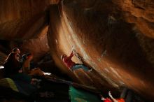 Bouldering in Hueco Tanks on 01/08/2020 with Blue Lizard Climbing and Yoga

Filename: SRM_20200108_1535300.jpg
Aperture: f/5.6
Shutter Speed: 1/250
Body: Canon EOS-1D Mark II
Lens: Canon EF 16-35mm f/2.8 L