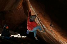 Bouldering in Hueco Tanks on 01/08/2020 with Blue Lizard Climbing and Yoga

Filename: SRM_20200108_1540350.jpg
Aperture: f/5.6
Shutter Speed: 1/250
Body: Canon EOS-1D Mark II
Lens: Canon EF 16-35mm f/2.8 L