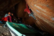 Bouldering in Hueco Tanks on 01/08/2020 with Blue Lizard Climbing and Yoga

Filename: SRM_20200108_1545500.jpg
Aperture: f/5.6
Shutter Speed: 1/250
Body: Canon EOS-1D Mark II
Lens: Canon EF 16-35mm f/2.8 L