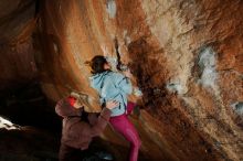 Bouldering in Hueco Tanks on 01/08/2020 with Blue Lizard Climbing and Yoga

Filename: SRM_20200108_1554070.jpg
Aperture: f/5.6
Shutter Speed: 1/250
Body: Canon EOS-1D Mark II
Lens: Canon EF 16-35mm f/2.8 L