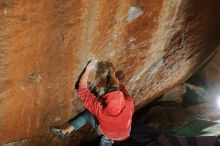 Bouldering in Hueco Tanks on 01/08/2020 with Blue Lizard Climbing and Yoga

Filename: SRM_20200108_1559580.jpg
Aperture: f/5.6
Shutter Speed: 1/250
Body: Canon EOS-1D Mark II
Lens: Canon EF 16-35mm f/2.8 L