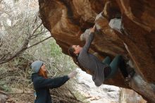 Bouldering in Hueco Tanks on 01/08/2020 with Blue Lizard Climbing and Yoga

Filename: SRM_20200108_1632200.jpg
Aperture: f/2.8
Shutter Speed: 1/250
Body: Canon EOS-1D Mark II
Lens: Canon EF 50mm f/1.8 II