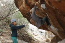 Bouldering in Hueco Tanks on 01/08/2020 with Blue Lizard Climbing and Yoga

Filename: SRM_20200108_1632230.jpg
Aperture: f/2.8
Shutter Speed: 1/250
Body: Canon EOS-1D Mark II
Lens: Canon EF 50mm f/1.8 II