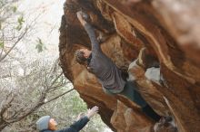 Bouldering in Hueco Tanks on 01/08/2020 with Blue Lizard Climbing and Yoga

Filename: SRM_20200108_1632330.jpg
Aperture: f/2.5
Shutter Speed: 1/250
Body: Canon EOS-1D Mark II
Lens: Canon EF 50mm f/1.8 II