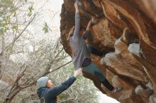 Bouldering in Hueco Tanks on 01/08/2020 with Blue Lizard Climbing and Yoga

Filename: SRM_20200108_1632340.jpg
Aperture: f/2.5
Shutter Speed: 1/250
Body: Canon EOS-1D Mark II
Lens: Canon EF 50mm f/1.8 II