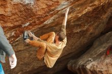 Bouldering in Hueco Tanks on 01/08/2020 with Blue Lizard Climbing and Yoga

Filename: SRM_20200108_1634510.jpg
Aperture: f/4.5
Shutter Speed: 1/250
Body: Canon EOS-1D Mark II
Lens: Canon EF 50mm f/1.8 II