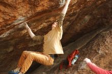 Bouldering in Hueco Tanks on 01/08/2020 with Blue Lizard Climbing and Yoga

Filename: SRM_20200108_1634560.jpg
Aperture: f/4.0
Shutter Speed: 1/400
Body: Canon EOS-1D Mark II
Lens: Canon EF 50mm f/1.8 II