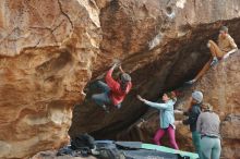 Bouldering in Hueco Tanks on 01/08/2020 with Blue Lizard Climbing and Yoga

Filename: SRM_20200108_1636331.jpg
Aperture: f/4.5
Shutter Speed: 1/400
Body: Canon EOS-1D Mark II
Lens: Canon EF 50mm f/1.8 II