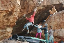 Bouldering in Hueco Tanks on 01/08/2020 with Blue Lizard Climbing and Yoga

Filename: SRM_20200108_1636361.jpg
Aperture: f/4.0
Shutter Speed: 1/400
Body: Canon EOS-1D Mark II
Lens: Canon EF 50mm f/1.8 II