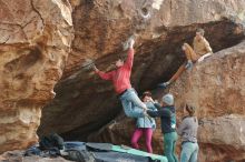 Bouldering in Hueco Tanks on 01/08/2020 with Blue Lizard Climbing and Yoga

Filename: SRM_20200108_1636371.jpg
Aperture: f/4.0
Shutter Speed: 1/400
Body: Canon EOS-1D Mark II
Lens: Canon EF 50mm f/1.8 II