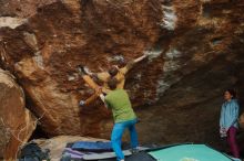 Bouldering in Hueco Tanks on 01/08/2020 with Blue Lizard Climbing and Yoga

Filename: SRM_20200108_1644500.jpg
Aperture: f/5.0
Shutter Speed: 1/400
Body: Canon EOS-1D Mark II
Lens: Canon EF 50mm f/1.8 II