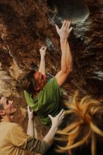 Bouldering in Hueco Tanks on 01/08/2020 with Blue Lizard Climbing and Yoga

Filename: SRM_20200108_1645470.jpg
Aperture: f/6.3
Shutter Speed: 1/400
Body: Canon EOS-1D Mark II
Lens: Canon EF 50mm f/1.8 II