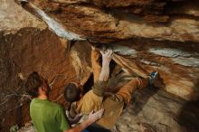 Bouldering in Hueco Tanks on 01/08/2020 with Blue Lizard Climbing and Yoga

Filename: SRM_20200108_1646270.jpg
Aperture: f/7.1
Shutter Speed: 1/400
Body: Canon EOS-1D Mark II
Lens: Canon EF 50mm f/1.8 II