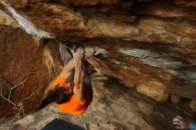 Bouldering in Hueco Tanks on 01/08/2020 with Blue Lizard Climbing and Yoga

Filename: SRM_20200108_1650100.jpg
Aperture: f/5.0
Shutter Speed: 1/400
Body: Canon EOS-1D Mark II
Lens: Canon EF 50mm f/1.8 II