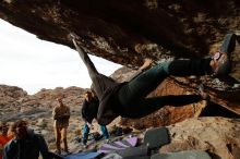 Bouldering in Hueco Tanks on 01/08/2020 with Blue Lizard Climbing and Yoga

Filename: SRM_20200108_1654121.jpg
Aperture: f/7.1
Shutter Speed: 1/320
Body: Canon EOS-1D Mark II
Lens: Canon EF 16-35mm f/2.8 L