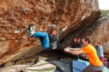 Bouldering in Hueco Tanks on 01/08/2020 with Blue Lizard Climbing and Yoga

Filename: SRM_20200108_1655490.jpg
Aperture: f/4.0
Shutter Speed: 1/320
Body: Canon EOS-1D Mark II
Lens: Canon EF 16-35mm f/2.8 L